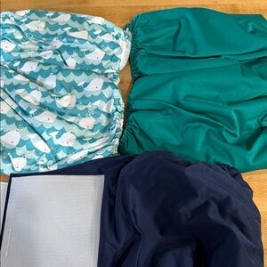 Whale Print and Solid Color male, dog diaper wraps